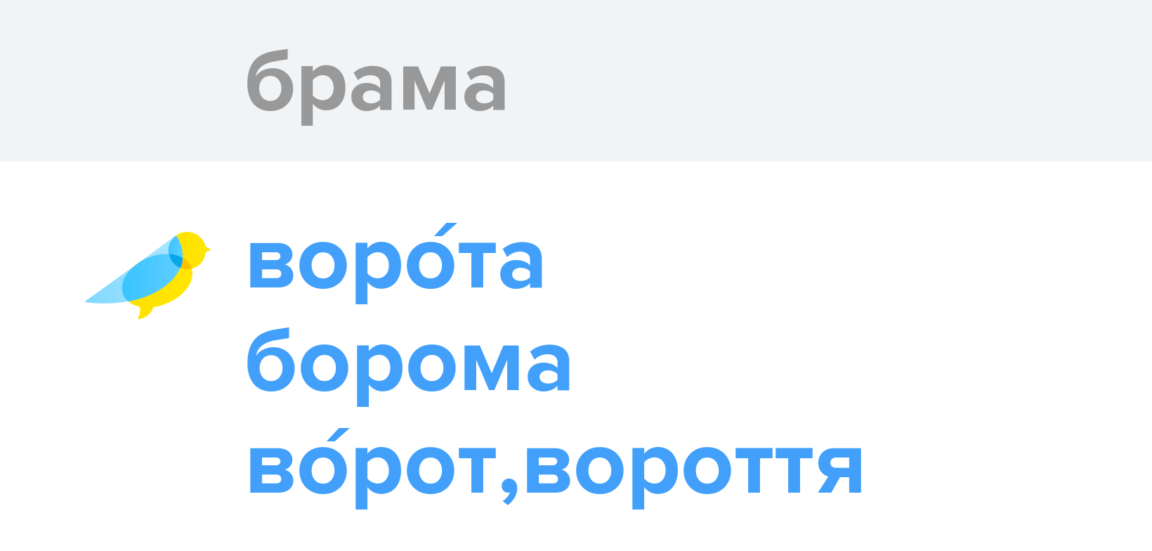 Брама - Як перекладається слово Брама українською - Словотвір
