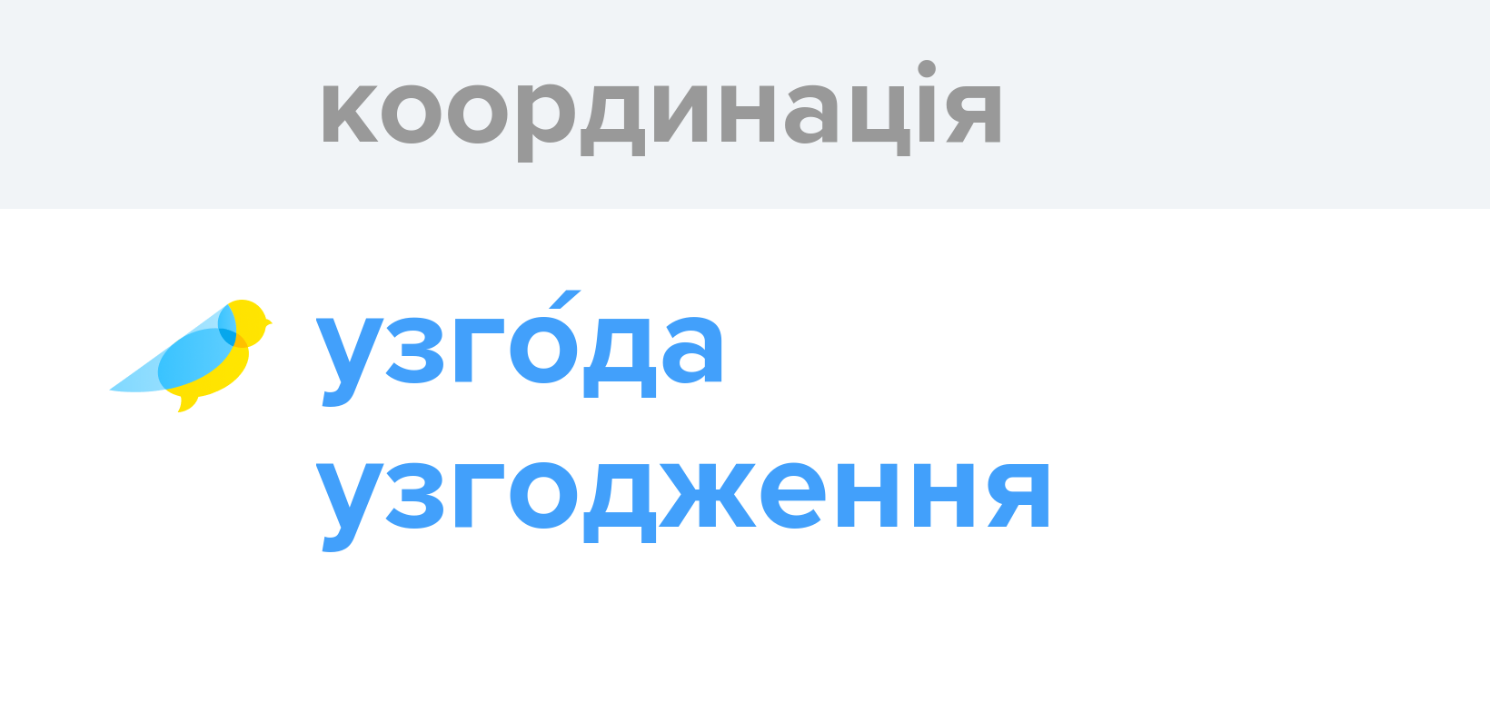 Координація - Як перекладається слово Координація українською - Словотвір
